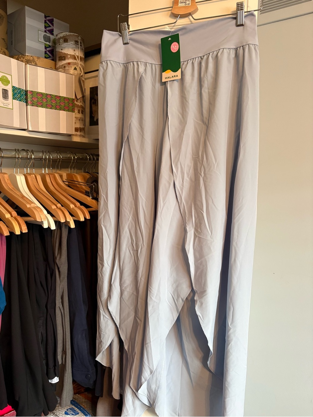 HALARA Light Blue Casual Tulip Pants